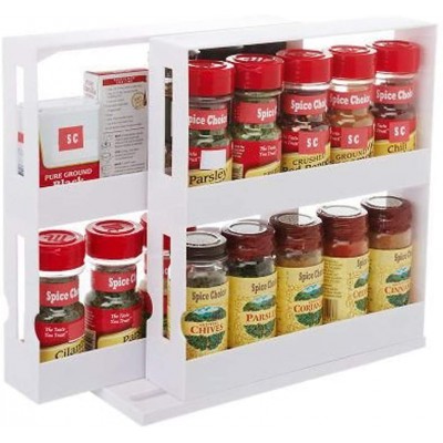 Kitchen Organizer Multi-Function Storage Rack Food Storage Box Seasoning Storage Box Rotating Seasoning Rack