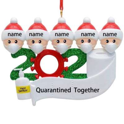 Factory wholesale 2020 DIY Christmas Tree Ornament Survivor Family members Pendant hanging gift