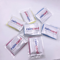 Factory wholesale unisex disposable pocket rain card coat portable wallet rain coat