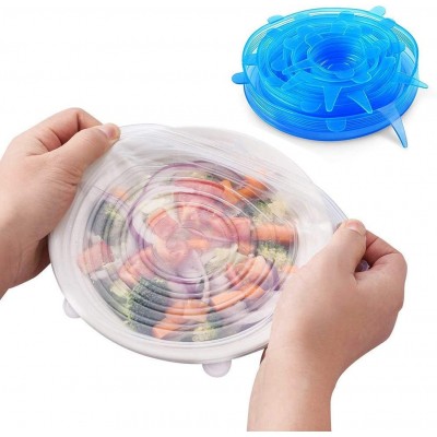 FDA/LFGB 4 colors various size silicone bowl cover lid set Flexible Silicone Lids Food Wrap set