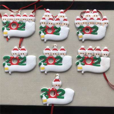 hot sale 2020 Xmas tree decoration pendant face cover hanging gift